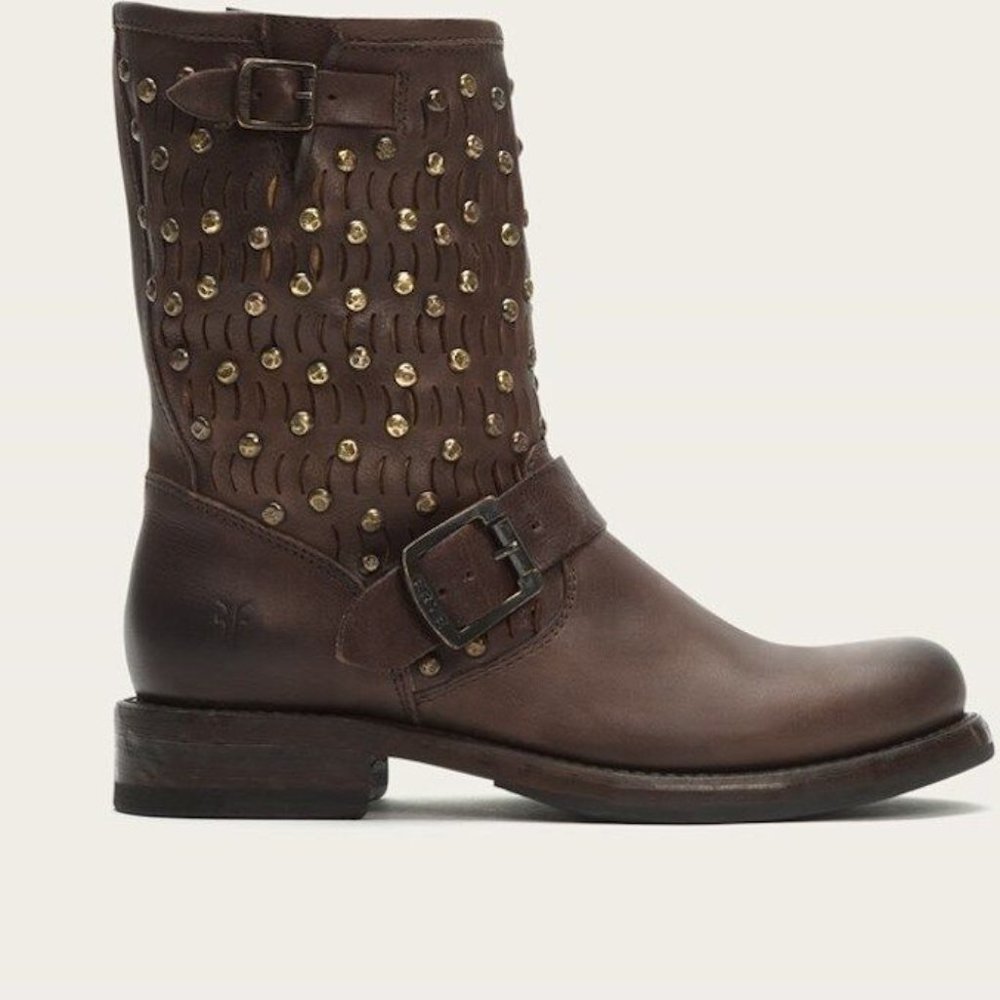 Frye Jenna Cut Stud Short Boot - Picture 1 of 3
